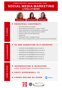 Corso base social media marketing corso camera commercio genova
