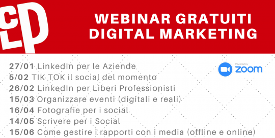 Webinar digital marketing gratuiti 2021