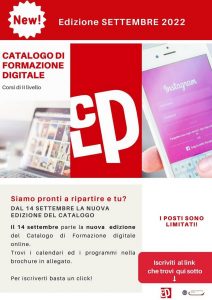 catalogo formazione digitale 2022 digital marketing settembre 2022