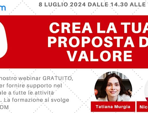 Webinar di luglio 2024: “Crea la tua proposta di valore”