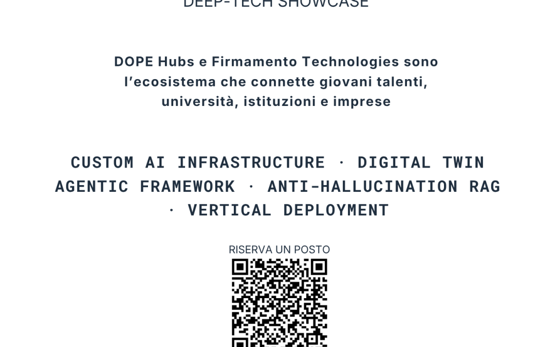 Intelligenza Artificiale come infrastruttura DEEP-TECH Showcase