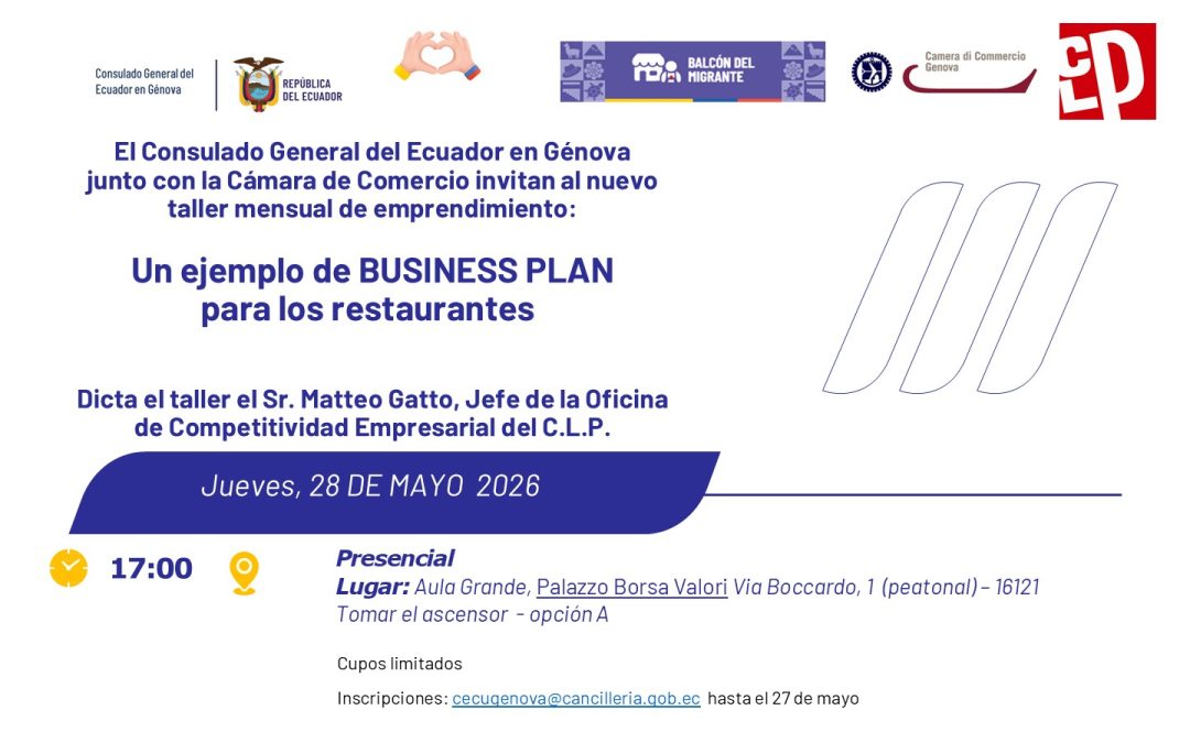 Workshop “Un esempio di Business Plan per i ristoranti”