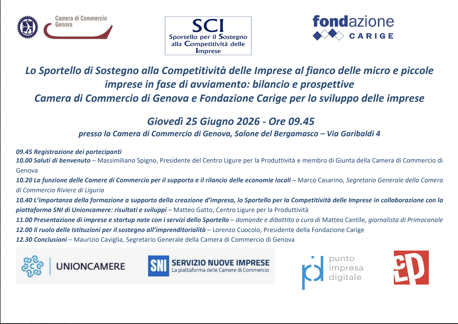 Programma Sportello al Sostegno alla Competitività 2026