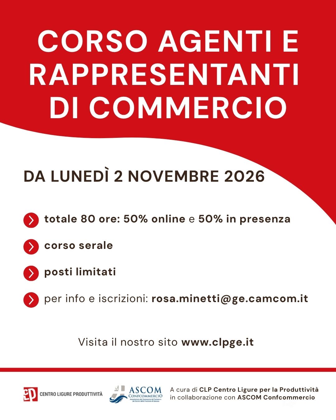 Corso agenti di commercio novembre 2026.